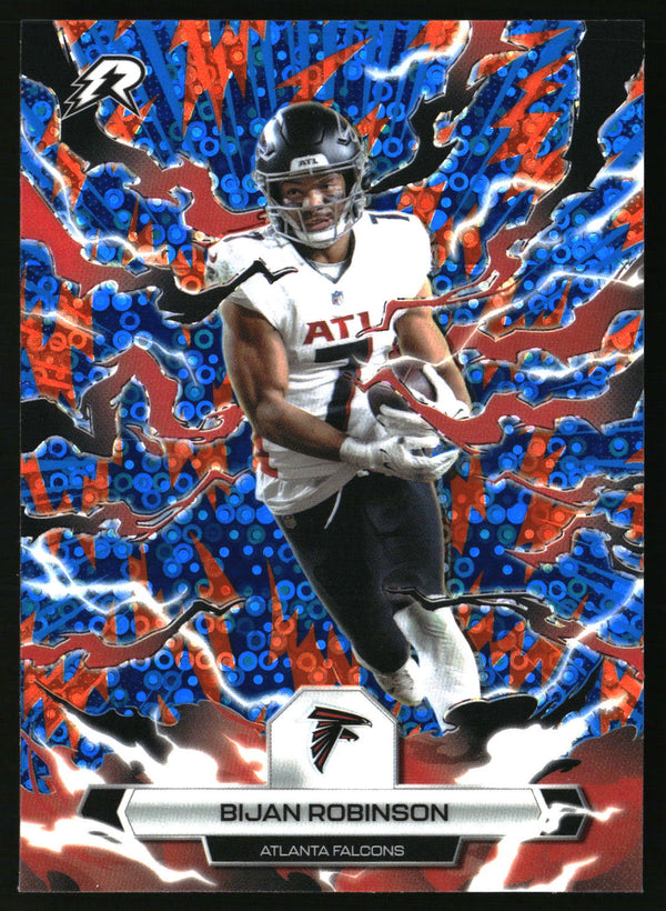 Bijan Robinson 2025 Topps Resurgence #5 Blue & Orange Spark Refractor