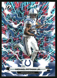 Michael Pittman Jr. 2025 Topps Resurgence #42 Sky Blue & Pink Shock Refractor
