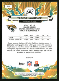 Trevor Lawrence 2025 Topps Resurgence #44 Refractor