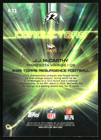 J.J. McCarthy 2025 Topps Resurgence #C-22 Conductors