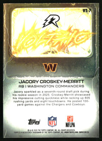Jacory Croskey-Merritt 2025 Topps Resurgence #VT-7 Voltaic