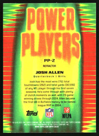 Josh Allen 2025 Topps Chrome #PP-2 Power Players Refractor