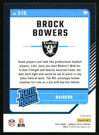 Brock Bowers #215 2024 Donruss Optic Holo