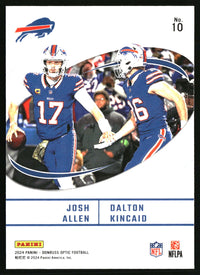 Dalton Kincaid / Josh Allen #10 2024 Donruss Optic Best Tuddys