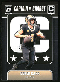 Derek Carr #8 2024 Donruss Optic Captain In Charge