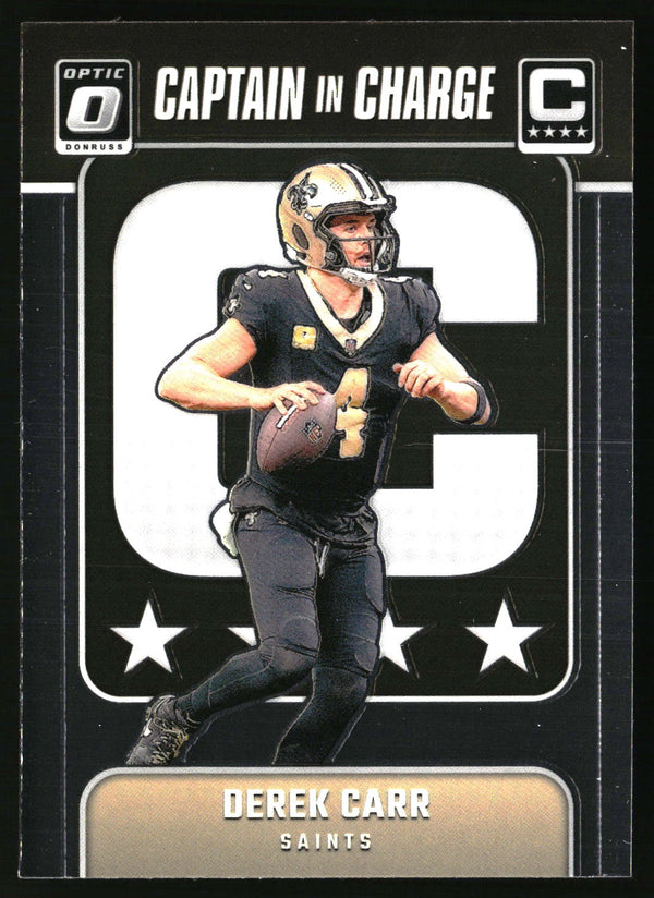 Derek Carr #8 2024 Donruss Optic Captain In Charge