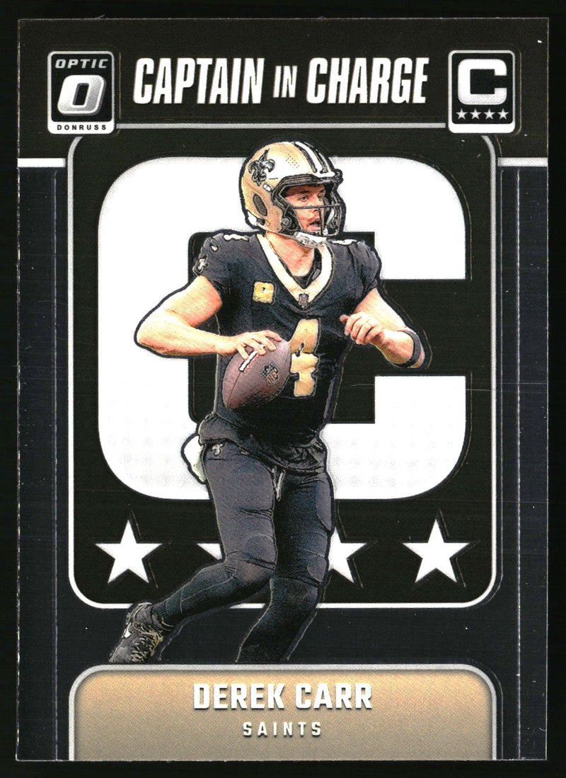 Derek Carr #8 2024 Donruss Optic Captain In Charge