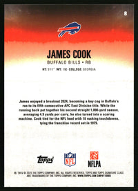 James Cook #8 2025 Topps Signature Class Orange