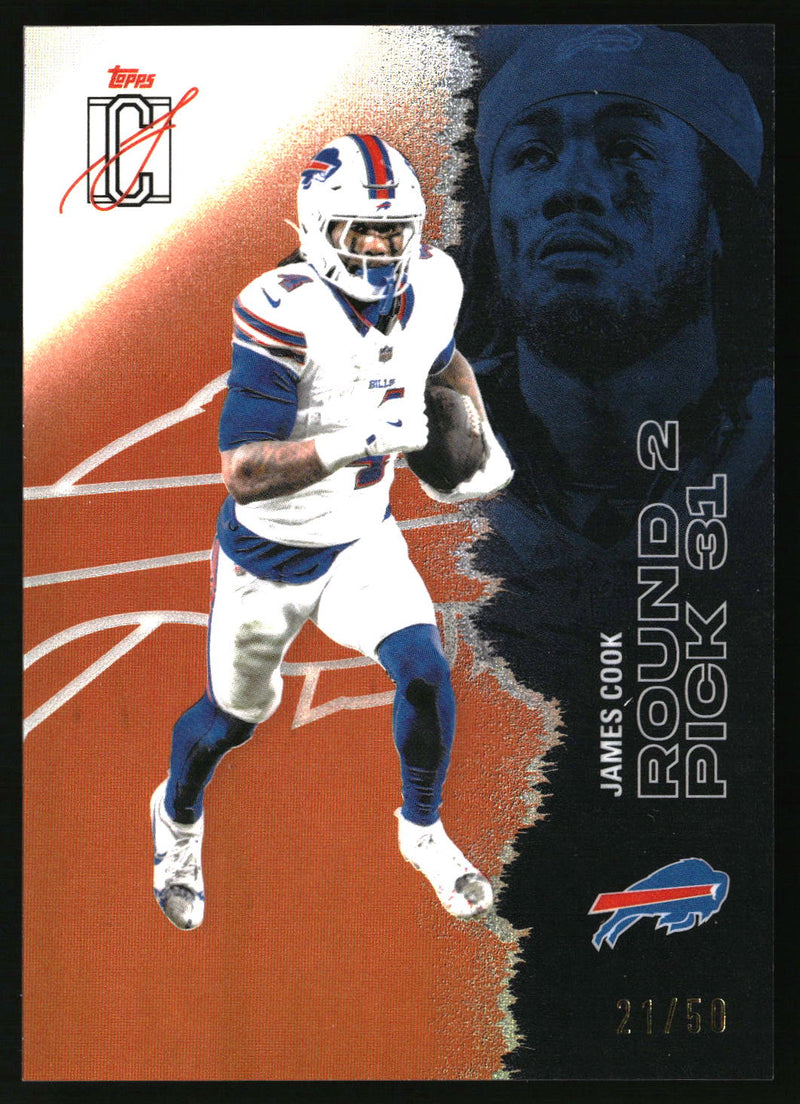 James Cook #8 2025 Topps Signature Class Orange