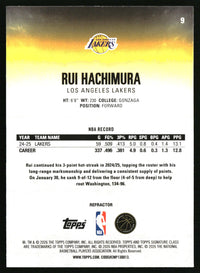 Rui Hachimura 2025-26 Topps Signature Class #9 Chrome Refractors