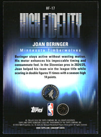 Joan Beringer 2025-26 Topps Signature Class #HF-17 High Fidelity