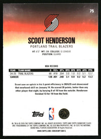 Scoot Henderson 2025-26 Topps Signature Class #75 Chrome