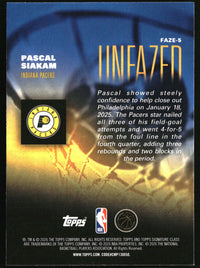 Pascal Siakam 2025-26 Topps Signature Class #FAZE-5 Unfazed