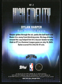 Dylan Harper 2025-26 Topps Signature Class #HF-2 High Fidelity