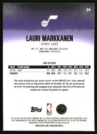 Lauri Markkanen 2025-26 Topps Signature Class #24 Chrome Pandora Refractors