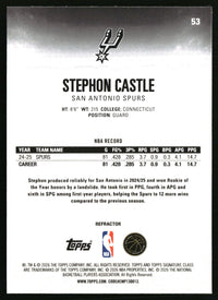 Stephon Castle 2025-26 Topps Signature Class #53 Chrome Refractors