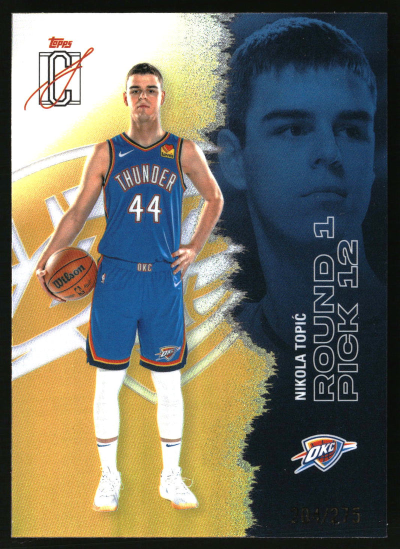 Nikola Topić 2025-26 Topps Signature Class #47 Chrome Yellow Refractors /275