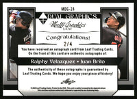 Ralphy Velazquez/Juan Brito 2023 Leaf Dual-Graphics Zebra Sparkles #MDG-24 /4