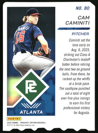 Cam Caminiti 2025 Panini Prospect Edition #80 Ticket Stub SN