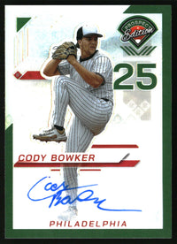 Cody Bowker 2025 Panini Prospect Edition #23 Holo Ticket Signatures Green