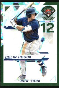 Colin Houck 2025 Panini Prospect Edition #36 Holo Prospect Ticket Green Ice SN