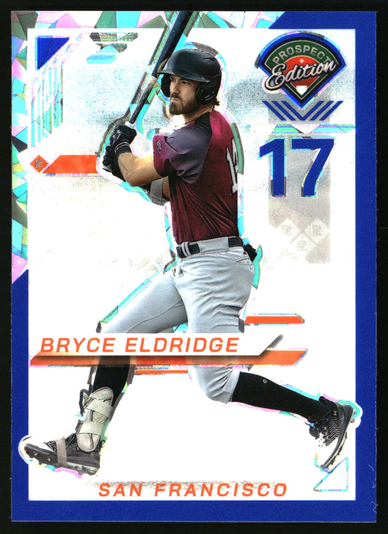 Bryce Eldridge 2025 Panini Prospect Edition #12 Holo Prospect Ticket Blue Ice SN