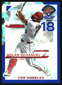 Nolan Schanuel 2025 Panini Prospect Edition #113 Holo Ticket Blue Ice SN