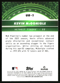Kevin McGonigle #UR-1 2026 Bowman Under the Radar