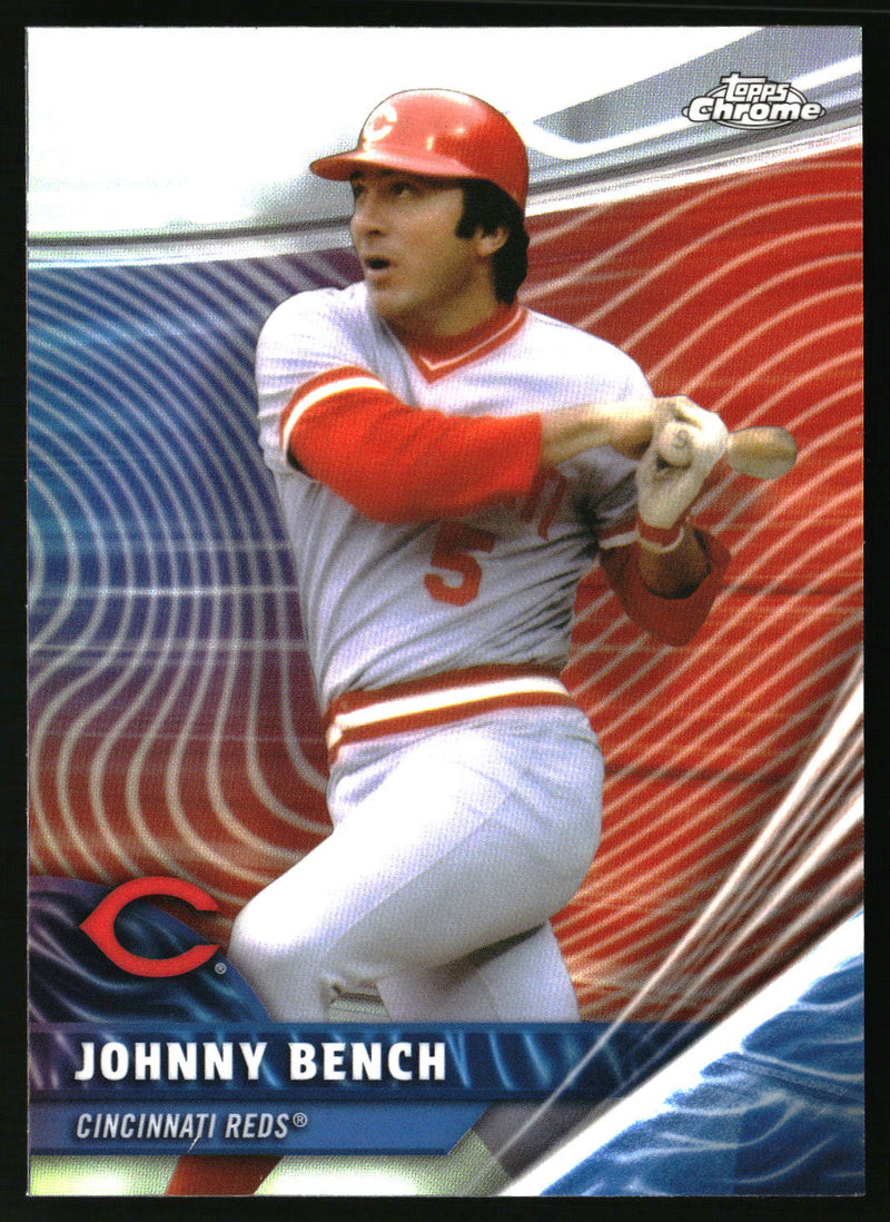 Johnny Bench #RVA-15 2026 Topps Chrome Chrome Rivals Away
