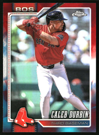 Caleb Durbin #209 2026 Topps Chrome Red White and Blue Refractors