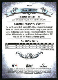 Ethan Holliday #BST-11 2026 Bowman Bowman Sterling