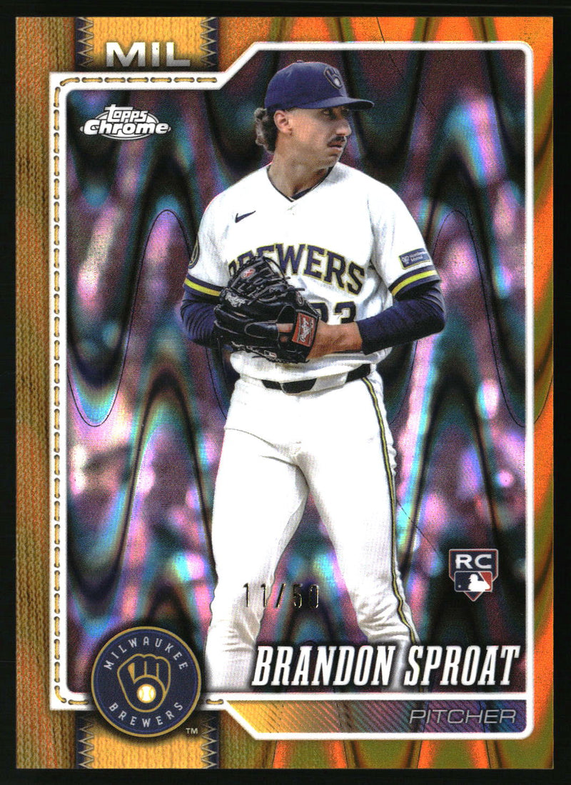 Brandon Sproat #59 2026 Topps Chrome Gold Raywave Refractors /50