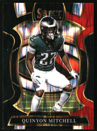 Quinyon Mitchell 2025 Panini Select #92 Black and Red Prizm Shock