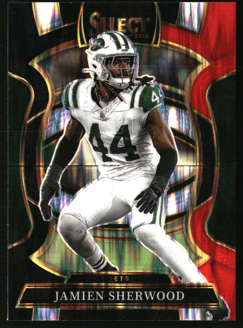 Jamien Sherwood 2025 Panini Select #77 Black and Red Prizm Shock