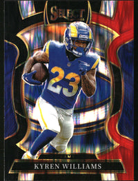Kyren Williams 2025 Panini Select #19 Black and Red Prizm Shock