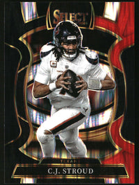 C.J. Stroud 2025 Panini Select #34 Black and Red Prizm Shock