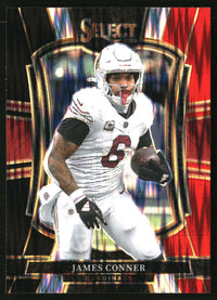 James Conner 2025 Panini Select #123 Black and Red Prizm Shock
