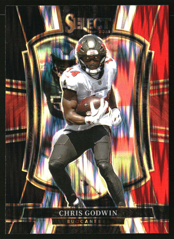 Chris Godwin 2025 Panini Select #139 Black and Red Prizm Shock