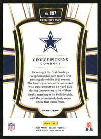 George Pickens 2025 Panini Select #197 Black and Red Prizm Shock