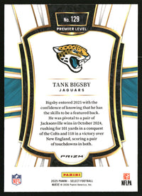 Tank Bigsby 2025 Panini Select #129 Black and Red Prizm Shock