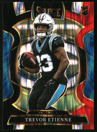 Trevor Etienne 2025 Panini Select #45 Black and Red Prizm Shock