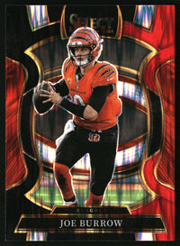 Joe Burrow 2025 Panini Select #57 Black and Red Prizm Shock