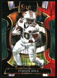 Tyreek Hill 2025 Panini Select #83 Black and Red Prizm Shock