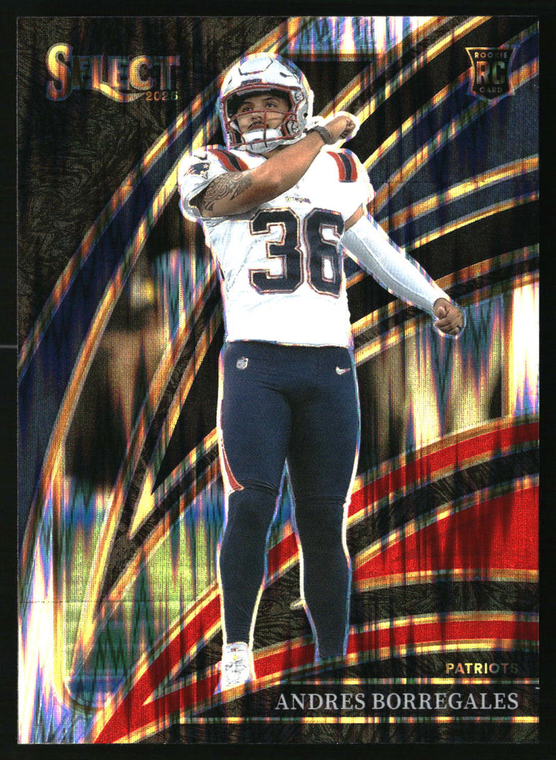 Andres Borregales 2025 Panini Select #279 Black and Red Prizm Shock