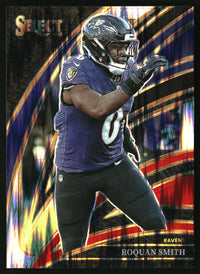 Roquan Smith 2025 Panini Select #262 Black and Red Prizm Shock