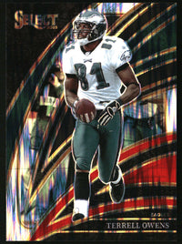 Terrell Owens 2025 Panini Select #300 Black and Red Prizm Shock