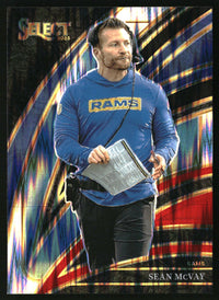 Sean McVay 2025 Panini Select #221 Black and Red Prizm Shock