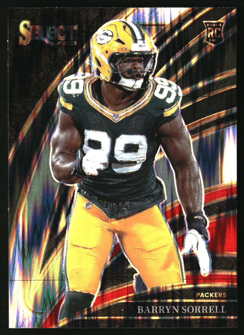 Barryn Sorrell 2025 Panini Select #268 Black and Red Prizm Shock Rookie