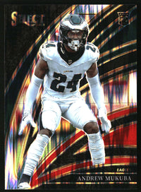Andrew Mukuba 2025 Panini Select #291 Black and Red Prizm Shock
