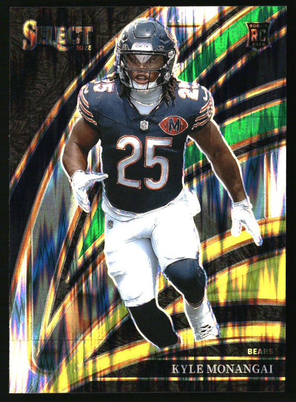 Kyle Monangai 2025 Panini Select #274 Green and Yellow Prizm Shock